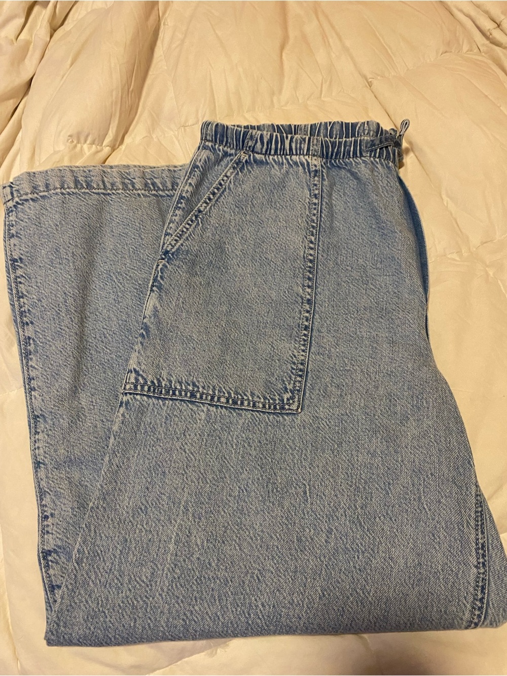 GAP Light Blue Women's Denim Jeans with Elastic Waist